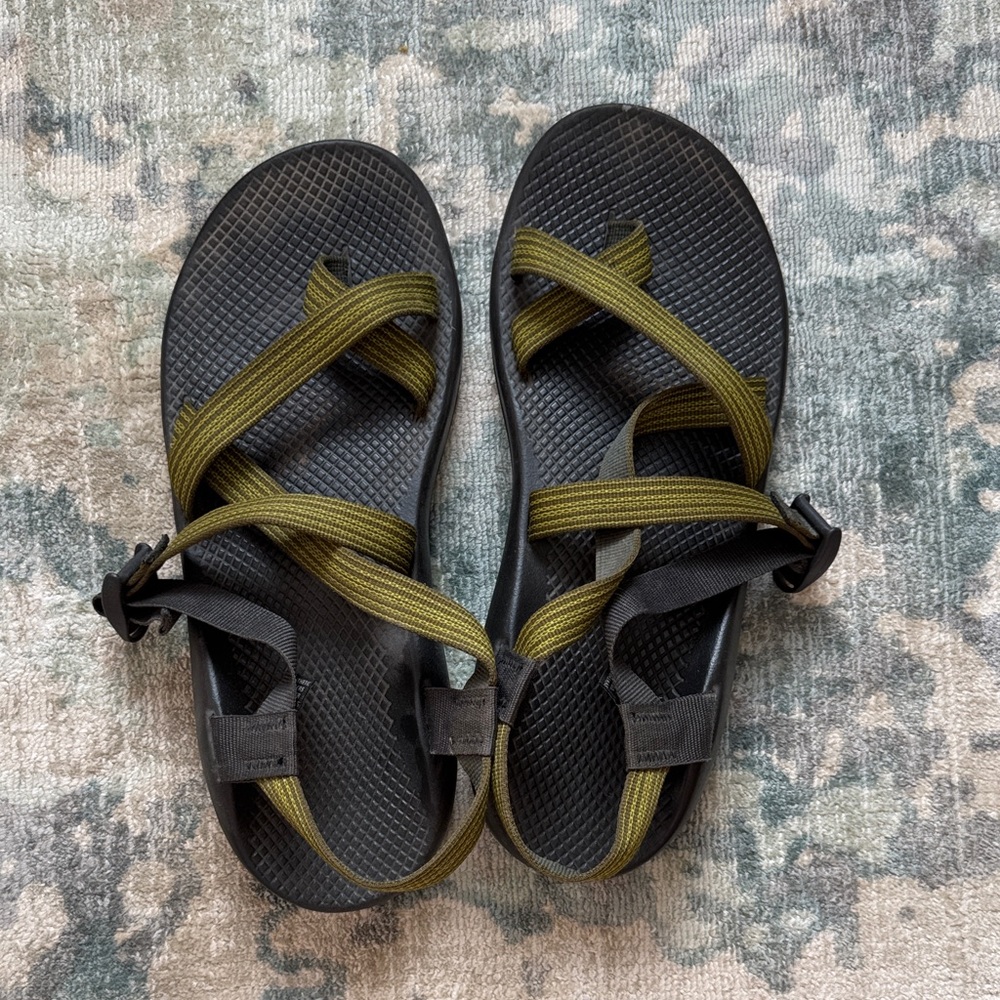 Chaco Black and Olive Sandals